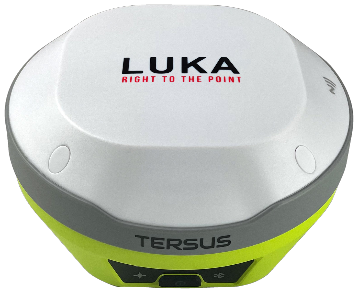 Odbiornik GNSS RTK LUKA — widok z góry, pokrywa anteny